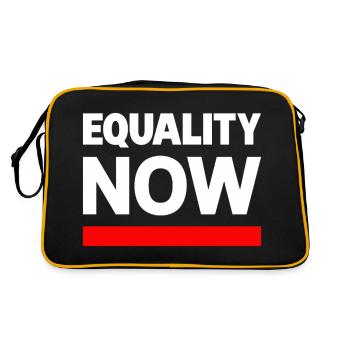 Slogan de la déclaration EQUALITY NOW - Sac Retro - noir/or - Dos