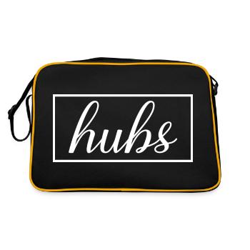 Hubs Matching Engagement Wedding Honeymoon - Retro Bag - black/gold - Back