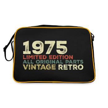 1975 né cadeau d’anniversaire vintage 1975 Retro - Sac Retro - noir/or - Dos