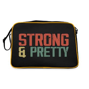 Strong And Pretty Funny Strongman Gym Workout - Retro Bag - black/gold - Back