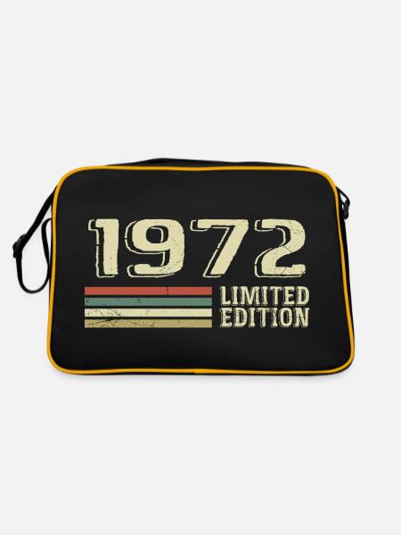 Born in 1972 Birthday 1972 Vintage 1972 - Retro Bag - black/gold - Back