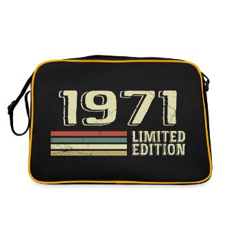 Born in 1971 Birthday 1971 Vintage 1971 - Retro Bag - black/gold - Back