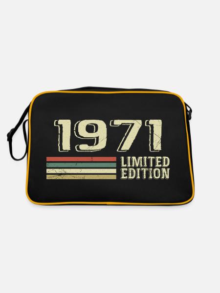 Born in 1971 Birthday 1971 Vintage 1971 - Retro Bag - black/gold - Back