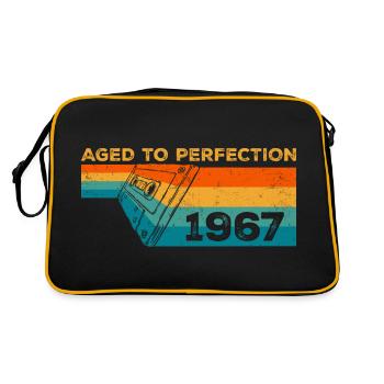 Jahrgang 1967 - Retro 1967 Geburtstagsgeschenk - Retro Tasche - Schwarz/Gold - Hinten