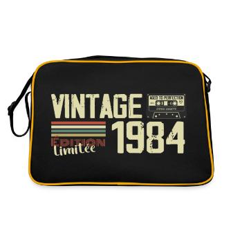 1984 Vintage Rétro Cadeau D'anniversaire 1984 - Sac Retro - noir/or - Dos