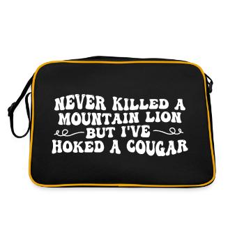 Never killed a mountain lion but i've hoked a coug - Sac Retro - noir/or - Dos