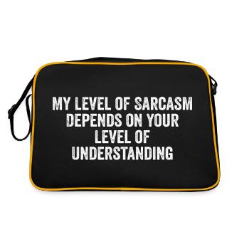 My Level of Sarcasm Depends on Your Level of Below - Retro Bag - black/gold - Back