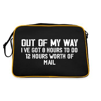 Out of my way I ve got 8 hours to do 12 hours - Retro Bag - black/gold - Back