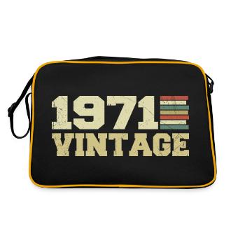 1971 Birthday Gift 1971 Vintage 1971 Gift - Retro Bag - black/gold - Back