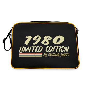 Cadeau D'anniversaire 1980 Idée Cadeau 1980 - Sac Retro - noir/or - Dos