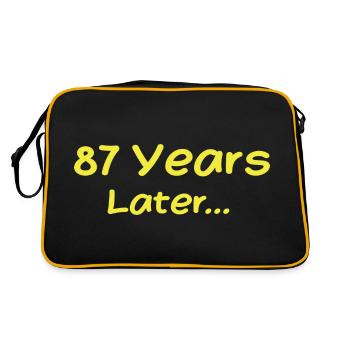 87 Years Later Funny Birthday Gifts, 87th Birthday - Retro Bag - black/gold - Back