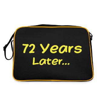 72 Jahre später Lustige Geburtstagsgeschenke, 72. Geburtstag - Retro Tasche - Schwarz/Gold - Hinten