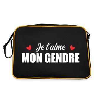 Je t'aime mon gendre - Sac Retro - noir/or - Dos