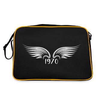 Original 1970's Vintage 1970's Gift 1970's Retro - Retro Bag - black/gold - Back