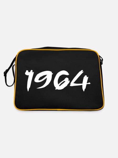 1964 Gift 61st Anniversary 1964 Retro 1964 - Retro Bag - black/gold - Back