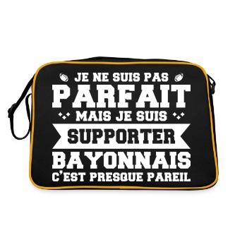 Homme Bayonnais Bayonne Rugbyman Rugby Humour - Sac Retro - noir/or - Dos