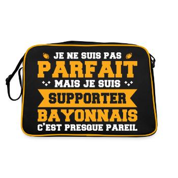 Homme Bayonnais Bayonne Rugbyman Rugby Humour - Sac Retro - noir/or - Dos