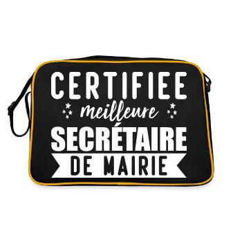 Secrétaire de mairie cadeau pour secrétaire - Sac Retro - noir/or - Dos