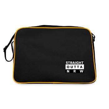 STRAIGHT OUTTA NRW - Retro Bag - black/gold - Back