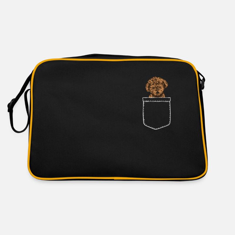 Cadeau de chien de compagnie de poche de poitrine de caniche de jouet de caniche Sac Retro