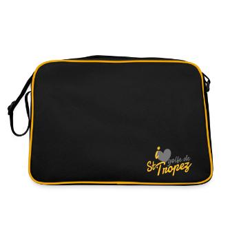 [ i ❤️ Golfe de St★Tropez ] - Sac Retro - noir/or - Dos