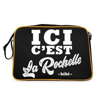La rochelle Humour Rochelais - Sac Retro - noir/or - Dos