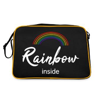 Rainbow inside - Retro Tasche - Schwarz/Gold - Hinten