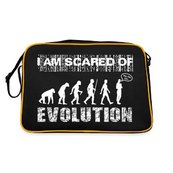 J’ai peur de l’évolution. Bla, bla, bla... - Sac Retro - noir/or - Dos