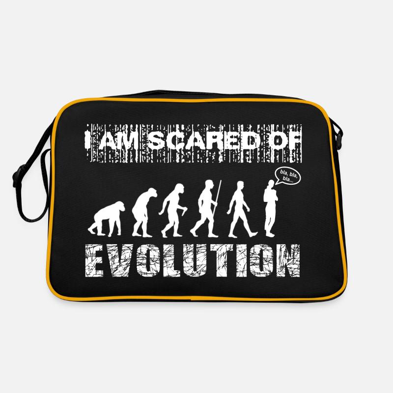 I am scared of Evolution. Bla, bla, bla... Retro Tasche