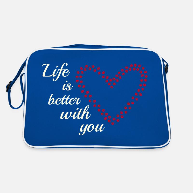 Amour Chien Chat Sac Retro