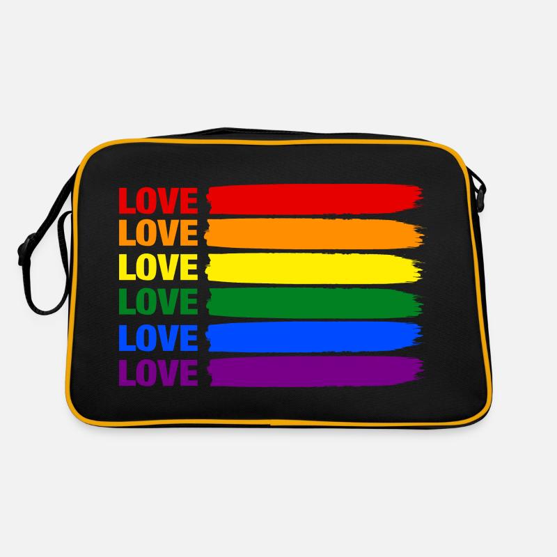 Pride LGBT Gay Regenbogen LGBTQ Love CSD Geschenk Retro Tasche