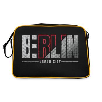 Berlin Urban City Vintage rouge - Sac Retro - noir/or - Dos