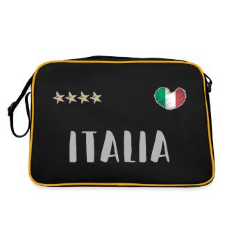 Italy Soccer Football Fan Shirt Flag - Retro Bag - black/gold - Back