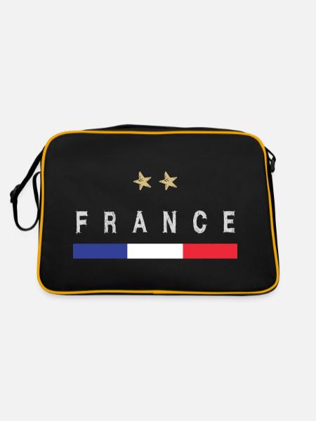 Maillot de football France Drapeau français - Sac Retro - noir/or - Dos