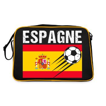 Drapeau Espagne cadeau football foot espagnol - Sac Retro - noir/or - Dos