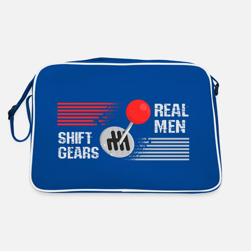 Echte Männer schalten Retro Tasche