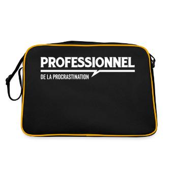 Professionnel de la Procrastination - Sac Retro - noir/or - Dos