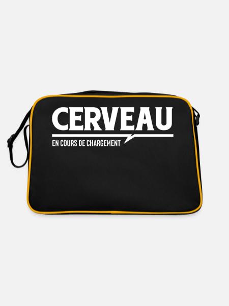 Cerveau en cours de chargement - Sac Retro - noir/or - Dos