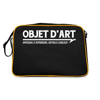 OBJET D'ART - impossible à reproduire - Sac Retro - noir/or - Dos