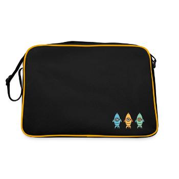 3_ROCKETS - Retro Bag - black/gold - Back