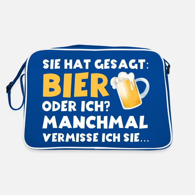 Sie hat gesagt Bier oder ich lustige Bier Sprüche Retro Tasche
