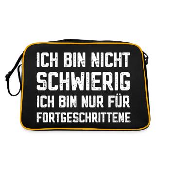 I'm not difficult, I'm advanced - Retro Bag - black/gold - Back