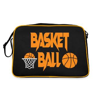 Basketball avec jeu de basket-ball Hoop - Sac Retro - noir/or - Dos