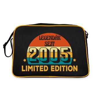 Legendär Seit 2005 Limited Edition geboren in 2005 - Retro Tasche - Schwarz/Gold - Hinten