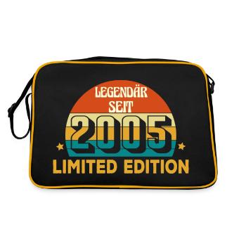 Legendär Seit 2005 Limited Edition geboren in 2005 - Retro Tasche - Schwarz/Gold - Hinten