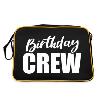 Birthday Squad or Crew - Retro Tasche - Schwarz/Gold - Hinten
