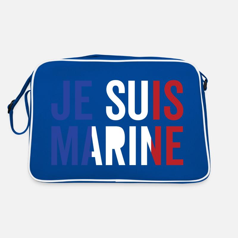 Ich bin Marine Retro Tasche