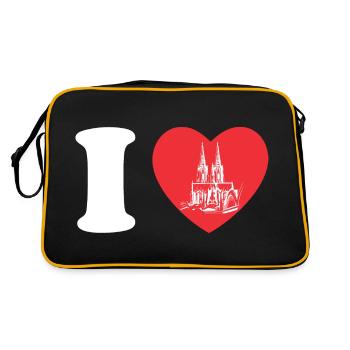 J’aime Köln Ich liebe Köln Cologne Allemagne - Sac Retro - noir/or - Dos