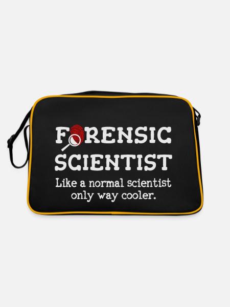 Forensic Scientist, Forensic science Investigator - Retro Bag - black/gold - Back