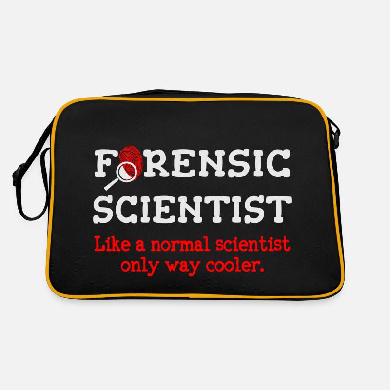 Kriminaltechniker, Forensischer Ermittler - Retro Tasche - Schwarz/Gold